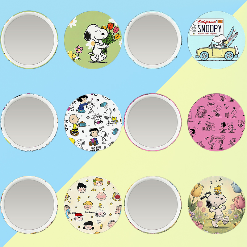 Anime Merchandise For Girls - New Snoopys Badge Mirror Woman Cute