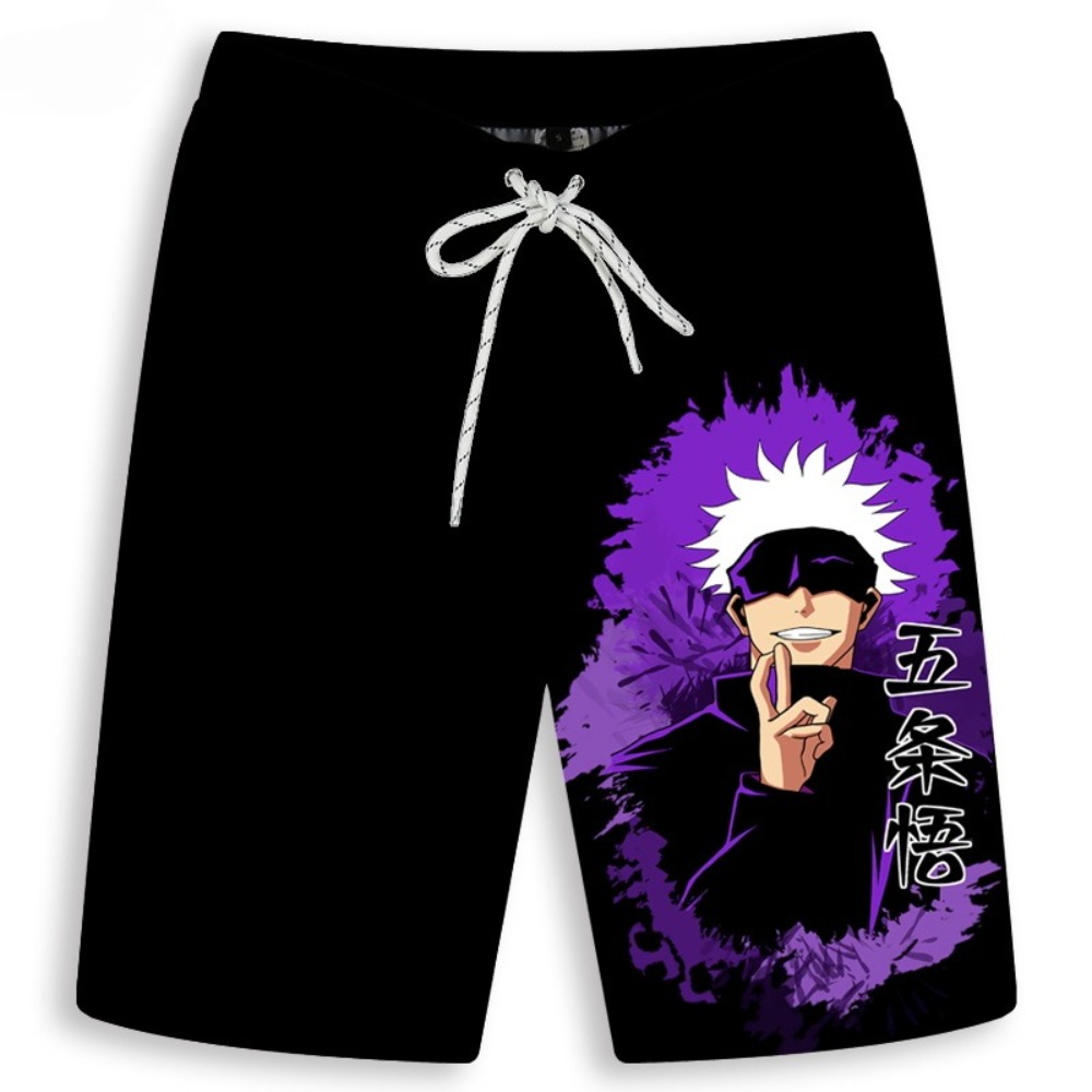 Anime Merchandise Store Japan - Men's Gojo Satoru Printed Shorts Man