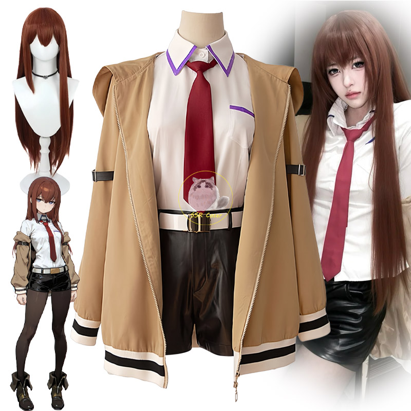 Anime Makise Kurisu Cosplay Co - огляд і ціна Anime Merchandise For Women